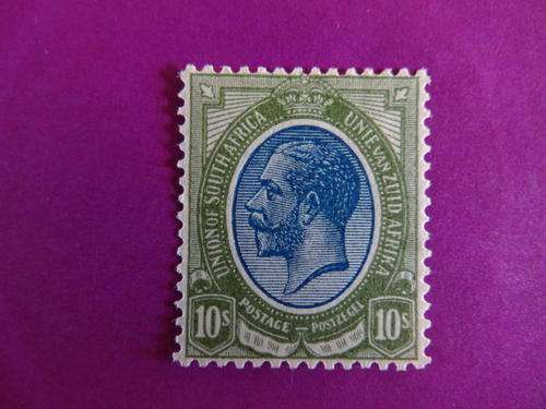 10/- GEORGE V UNION HEADS. BEAUTIFUL COLOUR AND WELL CENTRED.